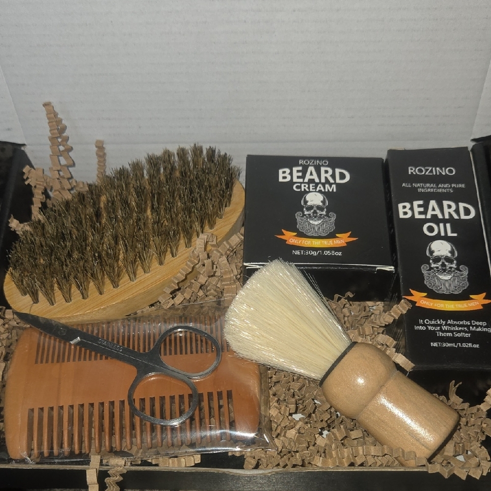Beard Grooming Kit - Black and Brown
